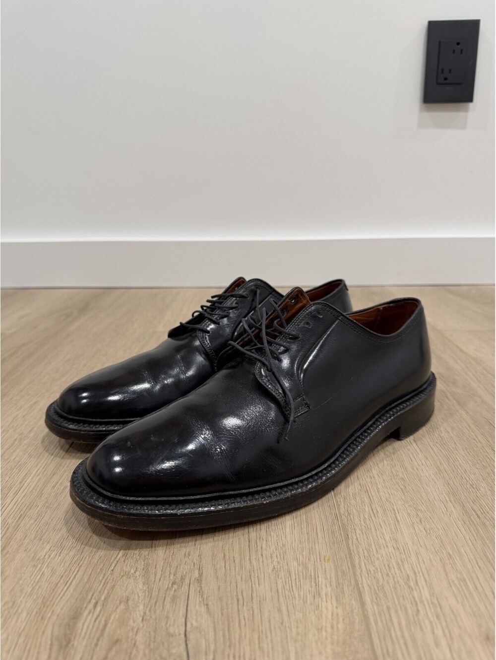Stetson Plain-toe Oxford Size 10 B/C Black